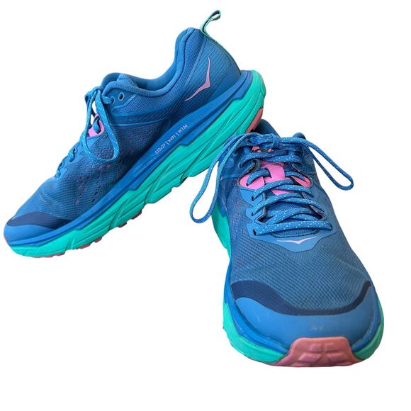 Hoka One One Shoes - Hoka Challenger ATR 6 Sneakers Womens 8.5 Blue Trail Running Shoes Athletic Gorp